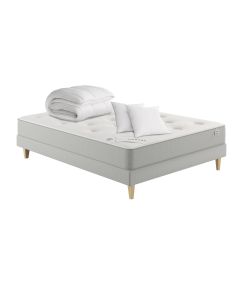 MATELAS + SOMMIER + COUETTE +2 OREILLERS 140X190