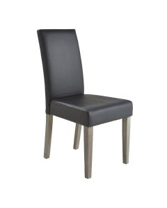 CHAISE PU - GRIS FONCE 